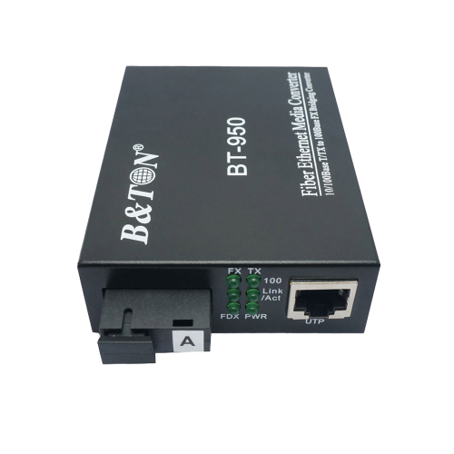 AllStrong Media Converter 10/100Mbps, Single Mode, SC interface, Simplex, External Power Supply, v2