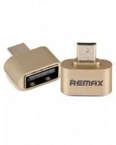 Remax Adapter RA-OTG, USB to OTG, Micro USB, Gold