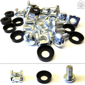 Lande SCREW for Rack Cabinet M6 CAGE NUT SET / 1 SET 50 PCS / SCREW / NUT / WASHER WITHIN PLASTIC BAG