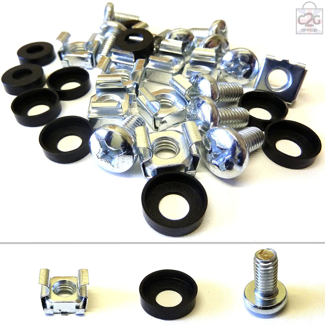Lande SCREW for Rack Cabinet M6 CAGE NUT SET / 1 SET 50 PCS / SCREW / NUT / WASHER WITHIN PLASTIC BAG