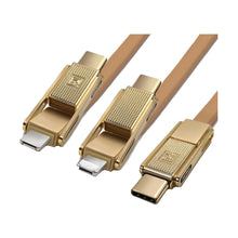 Load image into Gallery viewer, Remax Cable 3in1 Gplex data cable RC-070th,gold
