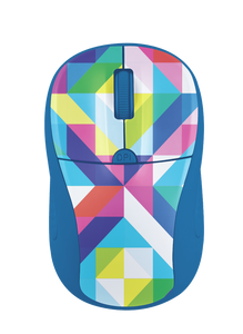 Trust Mouse Wireless,Primo,Blue Geometry