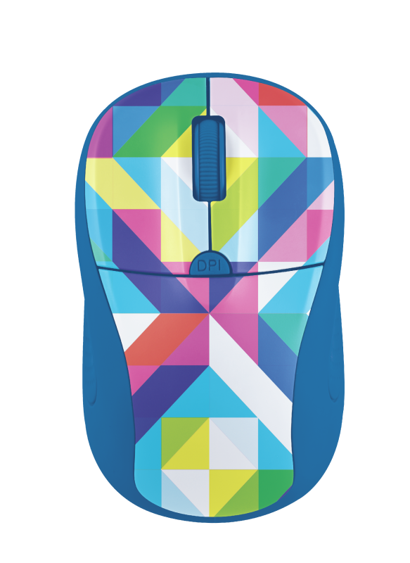 Trust Mouse Wireless,Primo,Blue Geometry