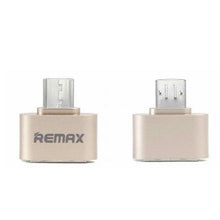 Load image into Gallery viewer, Remax Adapter RA-OTG, USB to OTG, Micro USB, Gold
