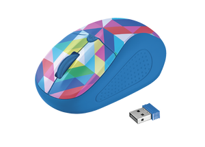 Trust Mouse Wireless,Primo,Blue Geometry