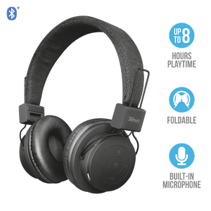 Trust Headphone Leva Wireless Bluetooth, Black