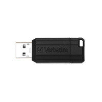 Load image into Gallery viewer, Verbatim Flash Drive USB 2.0 16GB, Pinstripe, black
