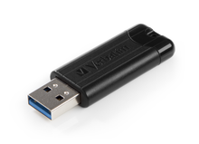 Load image into Gallery viewer, Verbatim Flash Drive 32GB, USB 3.0, Pinstripe, Black
