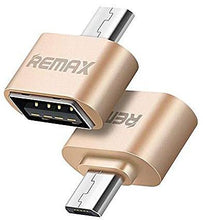 Load image into Gallery viewer, Remax Adapter RA-OTG, USB to OTG, Micro USB, Gold

