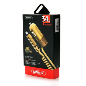 Remax Car Charger Finchy RCC103, Gold