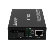 Load image into Gallery viewer, AllStrong Media Converter 10/100Mbps, Single Mode, SC interface, Simplex, External Power Supply, v2
