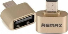 Load image into Gallery viewer, Remax Adapter RA-OTG, USB to OTG, Micro USB, Gold
